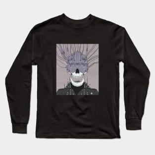 Futuristic Skull Vr Long Sleeve T-Shirt